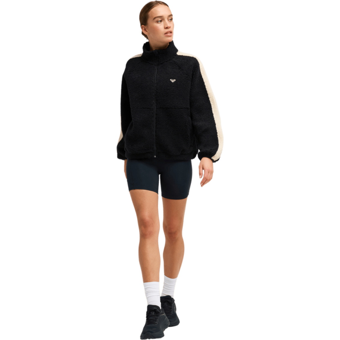 2026 Roxy Womens Boundless Spirit Solid Zip Sports Fleece ERJPF03261 - Anthracite